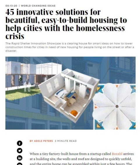 45 Innovative Solutions (Fast Company Article) Fast Company Housing Innovation Collaborative