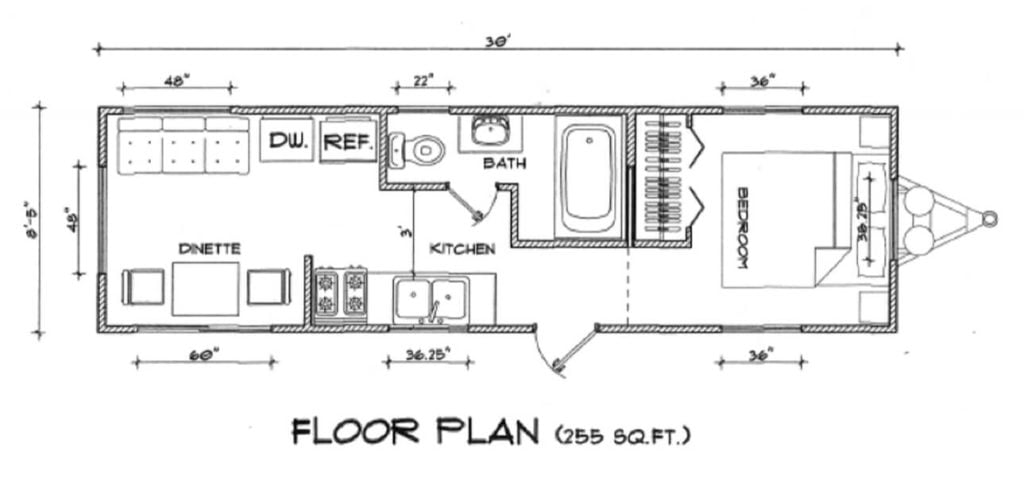 Hybrid Tiny Home Floorplan 1 Housing Innovation Collaborative