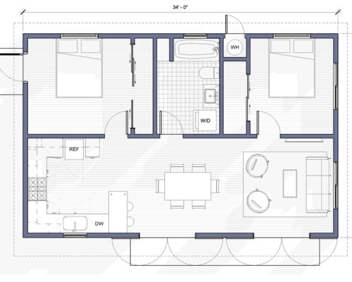 Cottage 1 Preapproved Shed2b1ba Floor Plan 1 Housing Innovation Collaborative